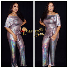 Load image into Gallery viewer, Elegant off shoulder sequin jumpsuit
