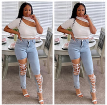 Load image into Gallery viewer, High waist pencil Jeans
