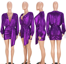 Load image into Gallery viewer, Dress collection- Beautiful V-neck peplum dress
