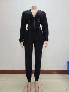 2 piece set Long sleeve hoodie