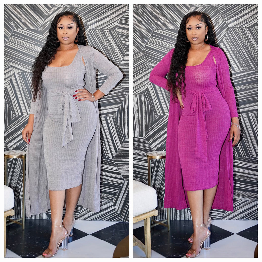 Dress collection Dress with matching cardigan