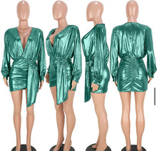 Load image into Gallery viewer, Dress collection- Beautiful V-neck peplum dress
