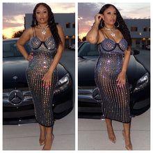 Load image into Gallery viewer, Dress collection Long elegant  rhinestone party dress

